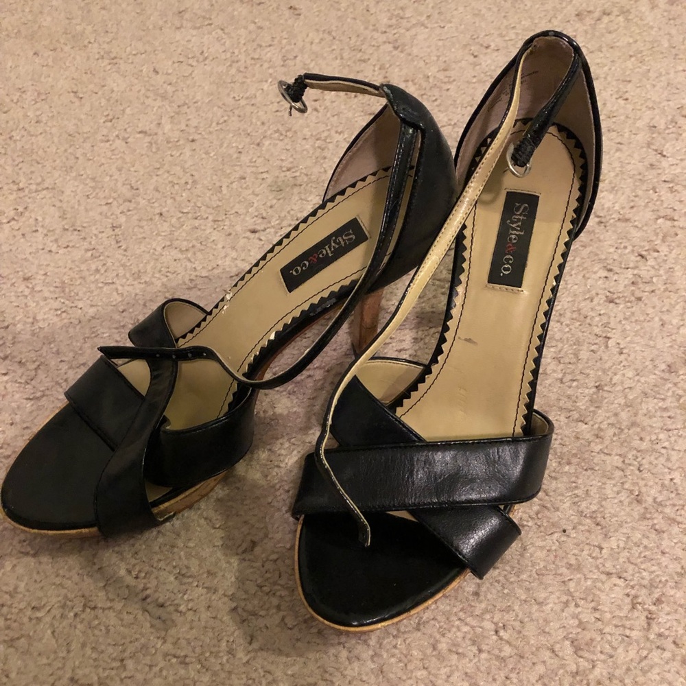 Strapy Black Heels